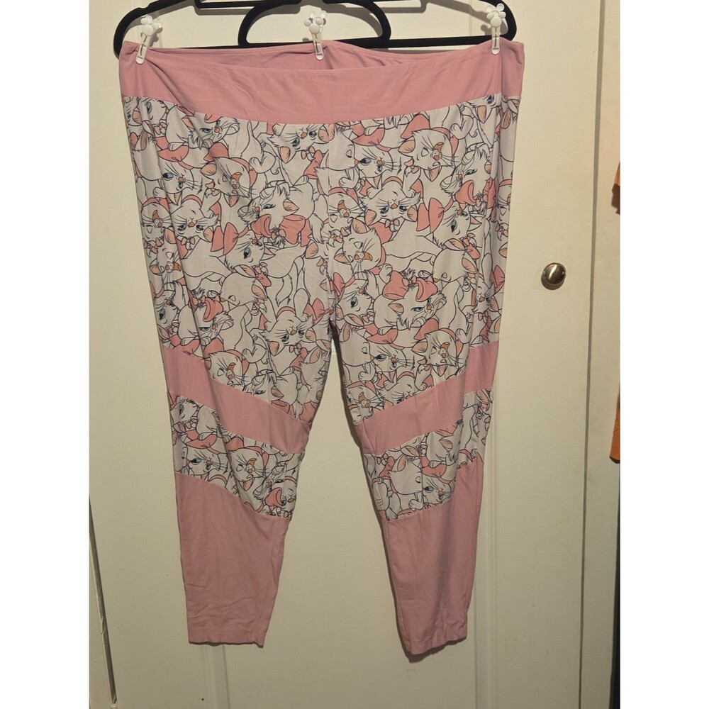 Disney Parks Aristocats Marie Leggings Womens 3X Pink All Over Print Plus Size